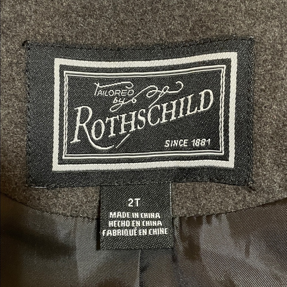NWT Rothschild Bandmaster Coat with Beret Charcoal Kids Size 2T - Picture 3 of 10